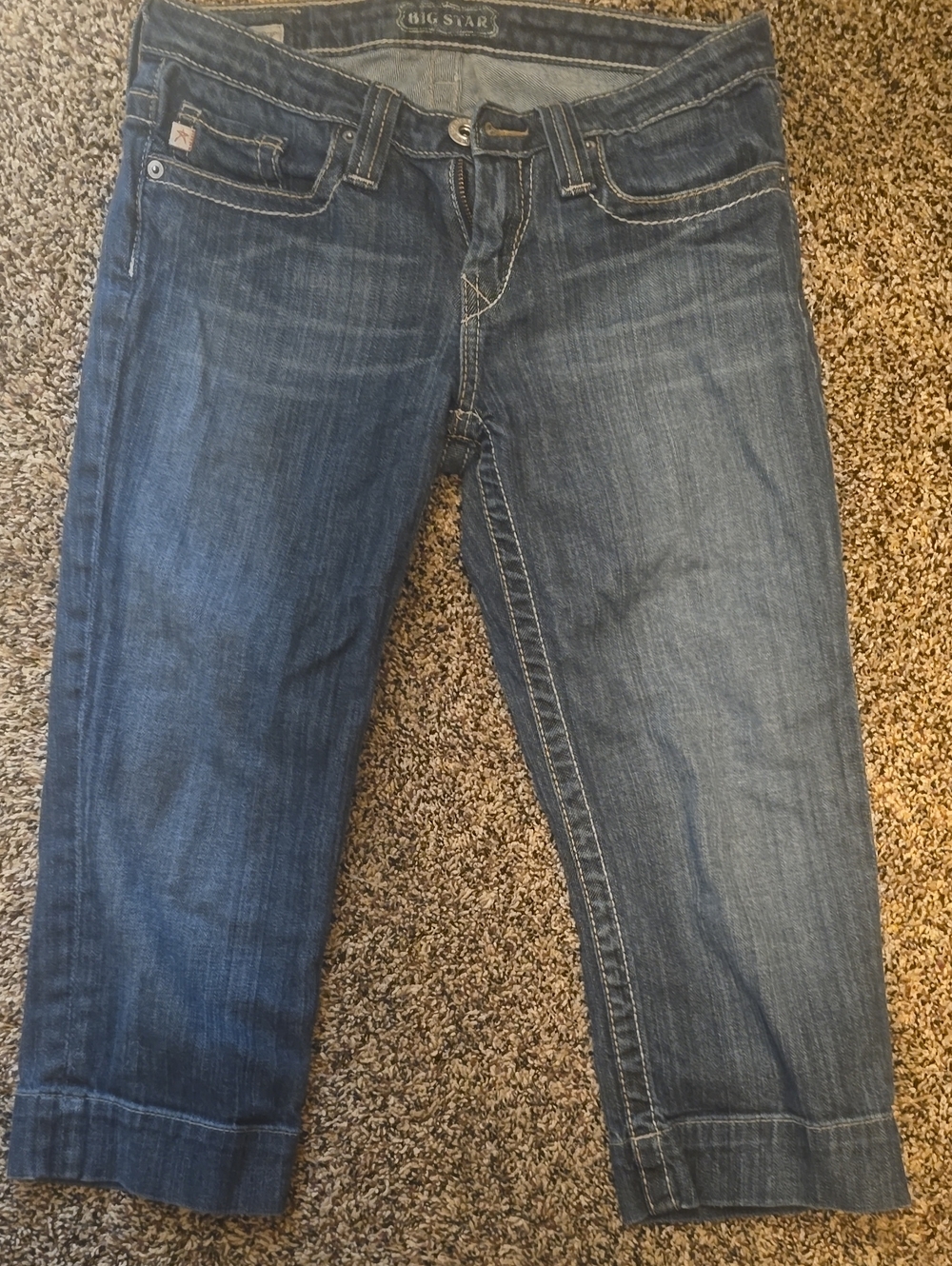 Big Star Dark Blue Cropped Denim Capris